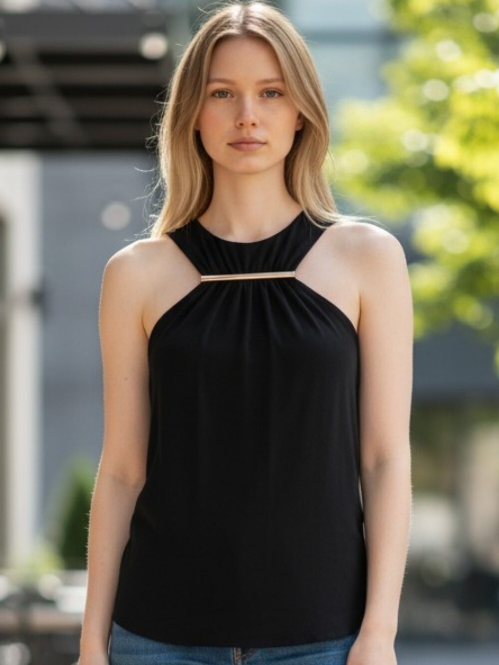 Michael Kors Black Halter Top